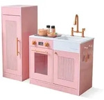 Teamson Kids Kinderk&uuml;che, Pink, Holzwerkstoff, 30x80x85 cm, Spielzeug,