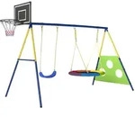 Aiyaplay Schaukelgestell, Mehrfarbig, Metall, 160x288 cm, unisex, Outdoor Spielzeug
