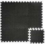 eyepower Puzzlematte, Schwarz, Kunststoff, Quadratisch, 30x30 cm, waschbar, Teppiche