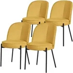 Ml-Design Esszimmerstuhl, Gelb, Metall, 50x83x63 cm, Esszimmer, St&uuml;hle,