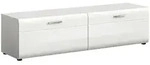 Livetastic Lowboard, Wei&szlig;, Wei&szlig; Hochglanz, Kunststoff, 160x41x40 cm, FSC Mix,