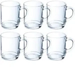 M&auml;ser Teegl&auml;serset, Transparent, Glas, 6-teilig, 240 ml, 9 cm, Made in Europe,