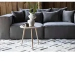 Livetastic Beistelltisch, Metall, Holzwerkstoff, rund, konisch, 48x50x48 cm,