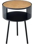 [en.casa] Beistelltisch, Schwarz, Holzwerkstoff, 34x45x34 cm, Wohnzimmer,