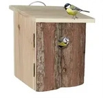 Relaxdays Nistkasten, Braun, Holz, 16.5x20x16.5 cm, Gartenzubeh&ouml;r, Gartenpflege,