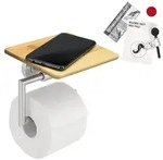 bremermann Toilettenpapierhalter, Braun, Metall, 17x13.5x13.5 cm, Badaccessoires