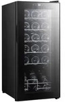 Atrigo Weink&uuml;hlschrank, Schwarz, Metall, Glas, G, 34.5x77x45 cm, K&uuml;chen,