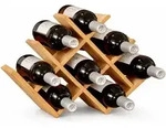Relaxdays Weinregal, Hellbraun, Holz, 42.5x29x43 cm, Wohnzimmer, Regale, Weinregale