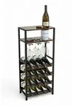 DanDiBo Weinregal, Schwarz, Metall, 41.5x100x24 cm, Wohnzimmer, Regale, Weinregale