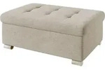 Mirjan24 Polsterhocker, Champagner, Textil, 1-Sitzer, Rechteckig, 96x41x70 cm,
