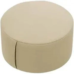Relaxdays Meditationskissen, Beige, Naturmaterialien, Rund, 33x13x33 cm,