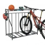 Relaxdays Fahrradst&auml;nder, Anthrazit, Metall, Kunststoff, 120x103.5x55 cm, Freizeit,