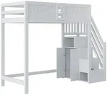 Stilvora Hochbett, Grau, Holz, 90x200 cm, Kinder- & Jugendzimmer, Kinderm&ouml;bel,