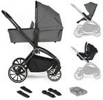 BabyGo Kombikinderwagen, Grau, Metall, 59x97 cm, Baby on Tour, Kinderwagen,