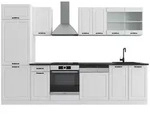 Vicco K&uuml;chenzeile, Wei&szlig;, Wei&szlig;, Holzwerkstoff, K&uuml;chenblock,Rechteckig,