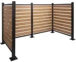 MCW M&uuml;lltonnen-Zaun, Hellbraun, Metall, 206x130x110 cm, Aufbewahrung &...