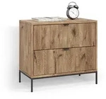 Livinity&reg; Nachttisch, Eiche, Holzwerkstoff, Rechteckig, 66x60x36 cm,...