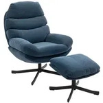 Homcom Relaxsessel, Blau, Textil, 1-Sitzer, F&uuml;llung: Schaumstoff, 78x100x93 cm,