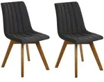 Beliani Esszimmerstuhl, Schwarz, Holz, 1-Sitzer, 45x84x53 cm, Esszimmer,...