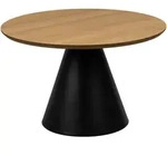 Mid.you Couchtisch, Natur, Holz, Metall, Eiche, rund, konisch, 65x43x65 cm, FSC Mix,