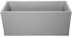 Pflanztopf, Grau, Kunststoff, Betonoptik, rechteckig, 100x43x40 cm, Dekoration,