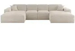 Fun M&ouml;bel Wohnlandschaft, Creme, Textil, 342x73x165 cm, Wohnzimmer, Sofas &...