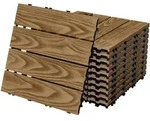 Ml-Design Terrassenfliese, Alteiche, Holzwerkstoff, wetterfest-Zonen, Quadratisch,