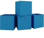 Mid.you Faltbox Boxas, Blau, Kunststoff, 27x28x27 cm, faltbar, Ordnen & Aufbewahren,