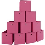 Mid.you Faltbox, Pink, Textil, 27x28x27 cm, faltbar, Ordnen & Aufbewahren,
