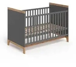 VitaliSpa Babybett, Grau, Eiche Artisan, Holzwerkstoff, Babym&ouml;bel, Babybetten,