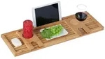 Relaxdays Badewannenablage, Hellbraun, Holz, 73.5x2.5x25 cm, Badezimmer, Baden &