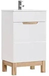 Lomado Waschtisch, Wei&szlig;, Holzwerkstoff, 52x85x40 cm, Badezimmer,