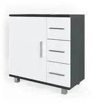 Vicco Waschbeckenunterschrank, Anthrazit, Holzwerkstoff, 5 F&auml;cher, 3...