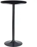 Kadima Design Bartisch, Schwarz, Metall, Rund, S&auml;ule, 60x100x60 cm, Esszimmer,