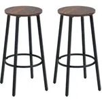 Homcom Barhocker, Braun, Kunststoff, 42x65x42 cm, Esszimmer, Barm&ouml;bel, Barhocker