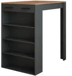 Vicco Bartisch, Honigeiche, Anthrazit, Holzwerkstoff, Rechteckig, 67x106x100 cm,
