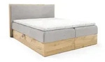 Fun M&ouml;bel Boxbett, Hellgrau, Textil, 200x200 cm, Schlafzimmer, Betten,