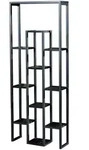 [en.casa] Standregal, Schwarz, Holzwerkstoff, Metall, Marmor Optik, 60x150x19...