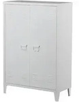 [en.casa] Metallschrank, Wei&szlig;, Metall, 75x110x33 cm, Arbeitszimmer,...