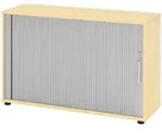 b&uuml;m&ouml; Rollladenschrank, Ahorn, Silber, Holzwerkstoff, Nachbildung,Ahorn, 1...