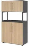 b&uuml;m&ouml; Aktenschrank, Graphit, Eiche, Holzwerkstoff, Nachbildung,Eiche, 1...