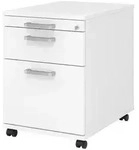 b&uuml;m&ouml; Rollcontainer, Wei&szlig;, Holzwerkstoff, Nachbildung, 3 Schubladen, 42.8x59x58 cm,