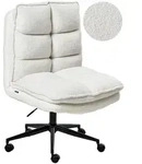 Beliani B&uuml;rostuhl, Wei&szlig;, Textil, 56x98x64 cm, Arbeitszimmer, B&uuml;rost&uuml;hle,