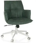 Mid.you Drehstuhl, Mintgrau, Textil, Drehkreuz, 54x85x70 cm, Arbeitszimmer,
