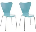 CLP Besucherstuhl, Hellblau, Metall, 45x85x49 cm, Arbeitszimmer, Besucherst&uuml;hle