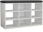 Mid.you Schuhregal Hinsol, Wei&szlig;, Holzwerkstoff, 6 F&auml;cher, 80x50x30 cm, Garderobe,