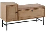 Kadima Design Schuhbank, Braun, Metall, 1 Schubladen, Stativgestell, 100x60x38 cm,