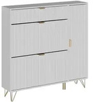 Vicco Schuhschrank, Wei&szlig;, Holzwerkstoff, 3 Schubladen, Rechteckig,...