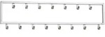 Kadima Design Wandgarderobe, Silber, Metall, Rechteckig, 80x20x4 cm, Garderobe,