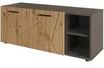 Vicco Schuhschrank, Anthrazit, Eiche Artisan, Holzwerkstoff, 2 F&auml;cher,...